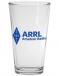 This 16 oz. pint glass is clear glass with the ARRL logo in blue on both sides. 
